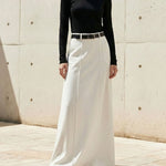Stylish H-Line Solid Color Skirts Bottoms