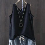 Women's Pure Color Casual Cotton Linen Vest