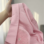 Long Sleeves Applique Split-Joint Lapel Blouses&Shirts Tops