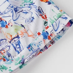 Graffiti Print Cotton Shorts Set