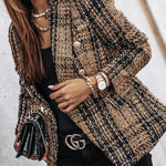 Good Catch Double Breasted Plaid Blazer