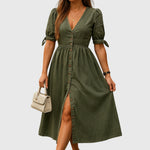 Jacqueline™ | Elegant Denim Dress