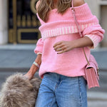 Blanket Stitch Jumper - Light Pink
