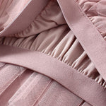 Original Irregular Mesh 4 Colors Falbala Pleated Elasticity Skirt