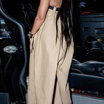 Loose Sleeveless Belted Pleated Pockets Solid Color Tube Jumpsuits