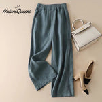 Summer thin cotton linen wide-leg pants