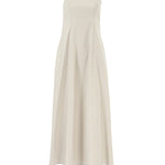 A-Line Loose Elasticity Pockets Solid Color Zipper Tube Maxi Dresses