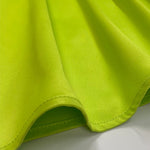A-Line High Waisted Contrast Color Pleated Zipper Deep V-Neck Maxi Dresses