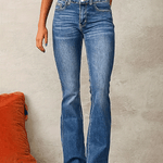 Vintage Stretch Washed Street Flared Jeans