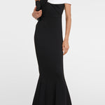 Short Sleeves Skinny Contrast Color Split-Joint One-Shoulder Evening Dresses Maxi Dresses