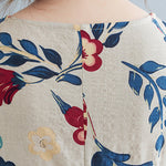 Loose Sleeveless Floral Printed Round-Neck Maxi Dresses