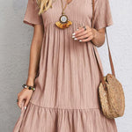 Loose casual tie waist flowy dress