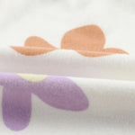White Floral Print Henley Top & Drawstring Shorts Loungewear Set