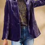 Gold Velvet Casual Women's Short Suit