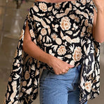 Lisette Unique Print Batwing Sleeve Loose Blouse ( Includes Tube Top）