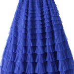Be Your Own City Queen Tiered Elastic Waist Tulle Maxi Skirt