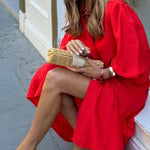 Red Loose Maxi Dress