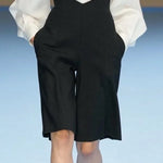 Loose Pockets Solid Color Shorts Bottoms