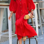 Red Loose Maxi Dress