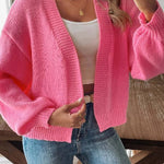 Fashion Trend Lantern Sleeve Simple Casual Coat