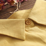 High-Low Long Sleeves Solid Color Lapel Shirts Tops