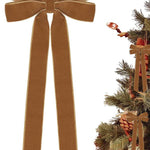 Velvet bow Christmas decorations