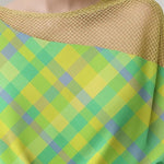 Half Sleeves High-Low Contrast Color Elasticity Knot Split-Joint Round-Neck T-Shirts Tops