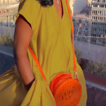 Loose Short Sleeves Pleated Pockets Solid Color Split-Joint V-Neck Maxi Dresses
