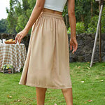 Casual Skirt Shaped Waist Button Princess Dress Skirt