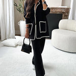 Edge Decorated Knitted Jacket