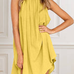 Sweet Crinkle Sleeveless Mini Dress