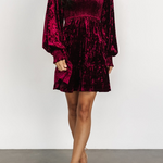 Casual Daily Ruffle Velvet O Neck A Line Dresses(4 Colors)