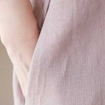 A-Line Loose Solid Color Round-Neck Midi Dresses