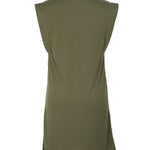A-Line Loose Solid Color Split-Joint Round-Neck Mini Dresses