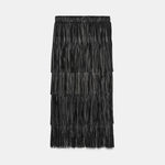 FRINGED MIDI SKIRT