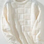 Loose crew neck sweater top