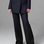 High Waisted Solid Color Suit Pants