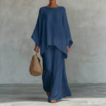 Cristina™ | Two-Piece Set with Long Sleeves and Wide Leg Pants