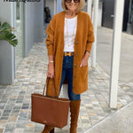 Solid Color Sweater Cardigan Sweaters