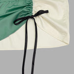 Long Sleeves Loose Color-Block Contrast Color Drawstring Elasticity V-Neck Blouses&Shirts Tops