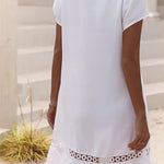 Loose fit solid color dress