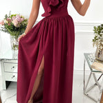 Darling Muse Ruffle One Shoulder Party Maxi Dress