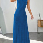 A-Line Loose Solid Color Spaghetti-Neck Maxi Dresses
