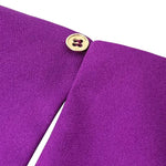 Long-sleeved Retro Waist V-neck Dress