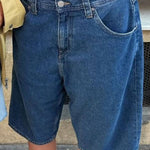 High Waist Denim Shorts with Pockets