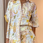 Chic unicorn Graffiti Prints Two-pieces Set