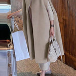 Simple Sleeveless Solid Color Round-Neck Cape Outerwear