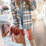 Plaid Pocketed Jacket