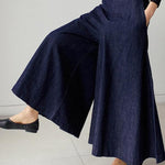 Loose Wide-Leg Empire Jean Pants