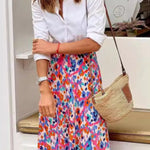 Printed Ruffled Hem Skirt